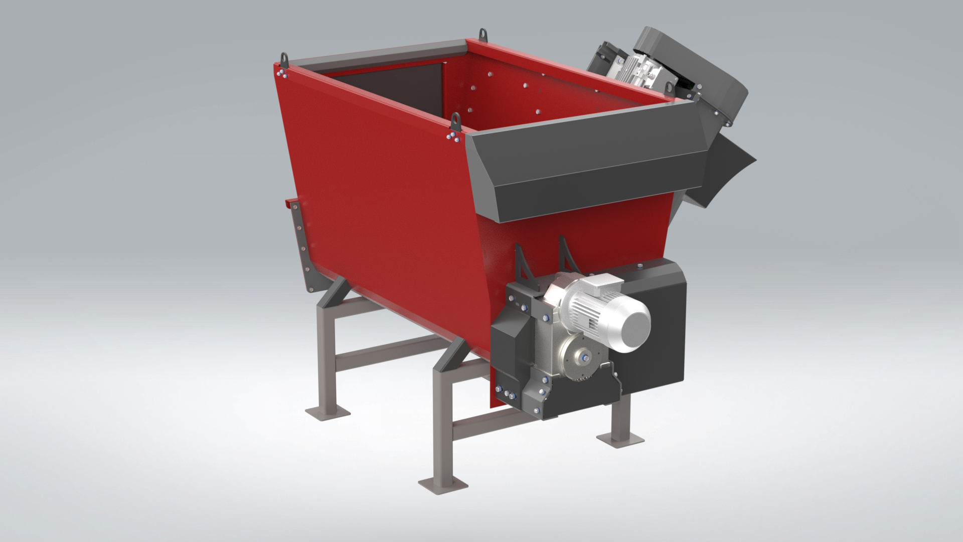 SMO-2m³电动固定式自动卸料饲料混合机